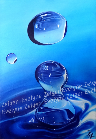 Goutte d'eau bleu électrique 3
Acrylique sur toile
55 x 46 cm
/ Evelyne Zeiger