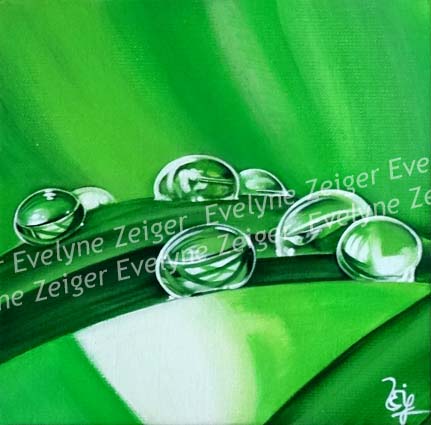 Gouttes et brin d'herbe 1
Acrylique sur toile
20 x 20 cm
/ Evelyne Zeiger