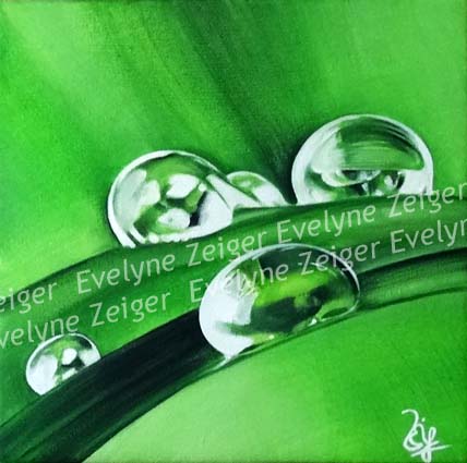 Gouttes et brin d'herbe 1
Acrylique sur toile
20 x 20 cm
/ Evelyne Zeiger