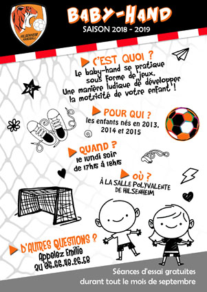 Affiche Baby-hand | Club de Handball de Hilsenheim
/ Evelyne Zeiger